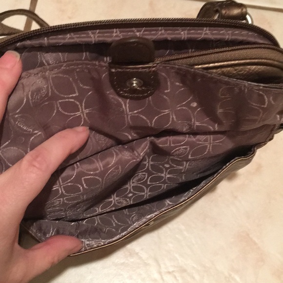 NWT fossil brand shiny metallic purse bag storage - Picture 8 of 9